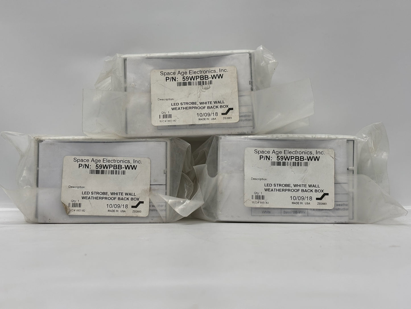 Space Edged 59WPBB-WW Back Box – 3-Pack, Weatherproof, Surface-Mount, White