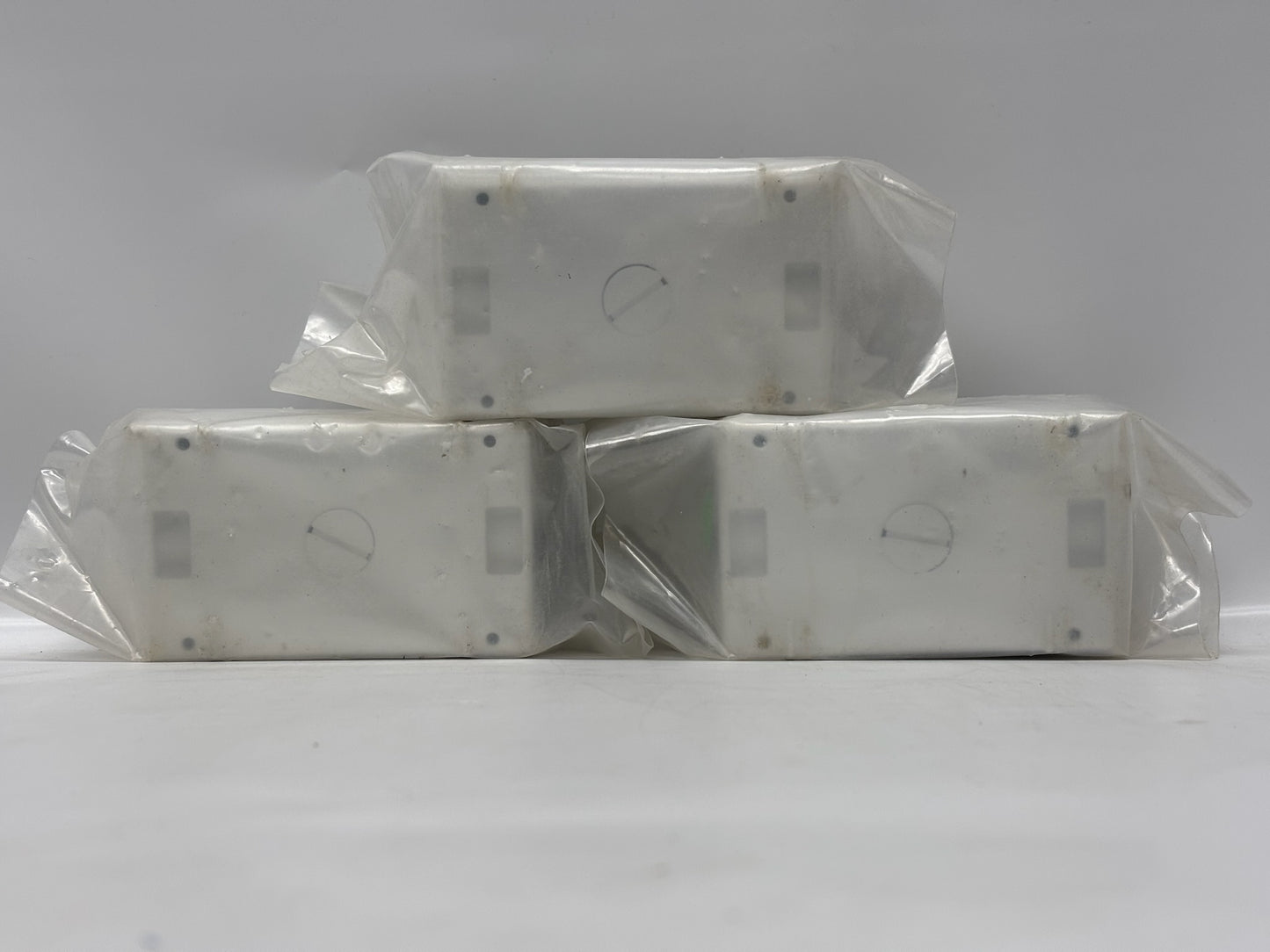 Space Edged 59WPBB-WW Back Box – 3-Pack, Weatherproof, Surface-Mount, White