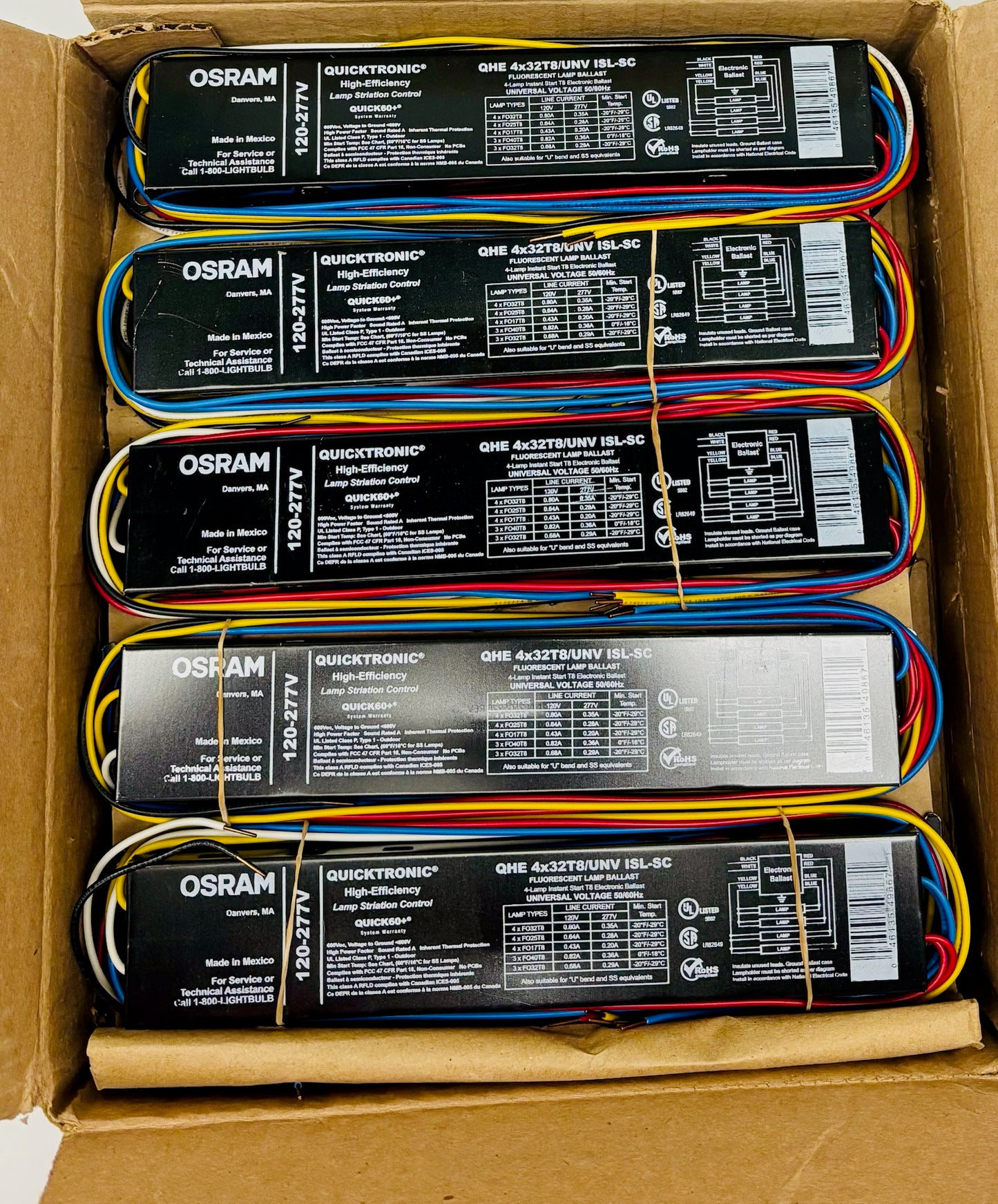 10 Pk Osram QHE 4X32T8/UNV ISL-SC-B Electronic Ballast for T8 Lamps