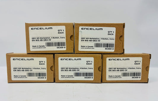 5 Pk Encelium EN-WS-4B-GB2-IV 4-Button Wall Station Controller – Ivory
