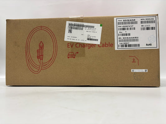 SolarEdge SE-EV-CBL-SA-25J40 25ft 40A Level 2 EV Charging Cable J1772