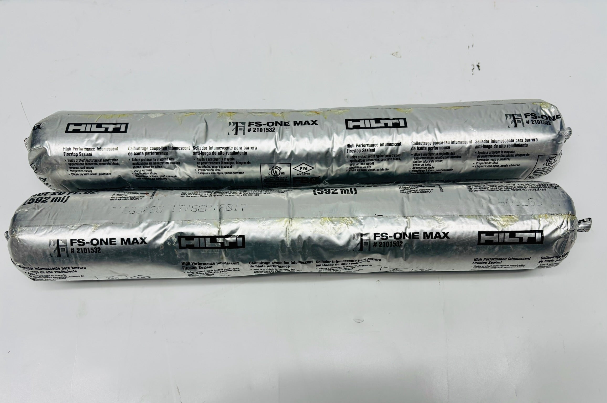 2 Pk Hilti FS-One Max Firestop Sealant – Part No. 210532 – Help Resale