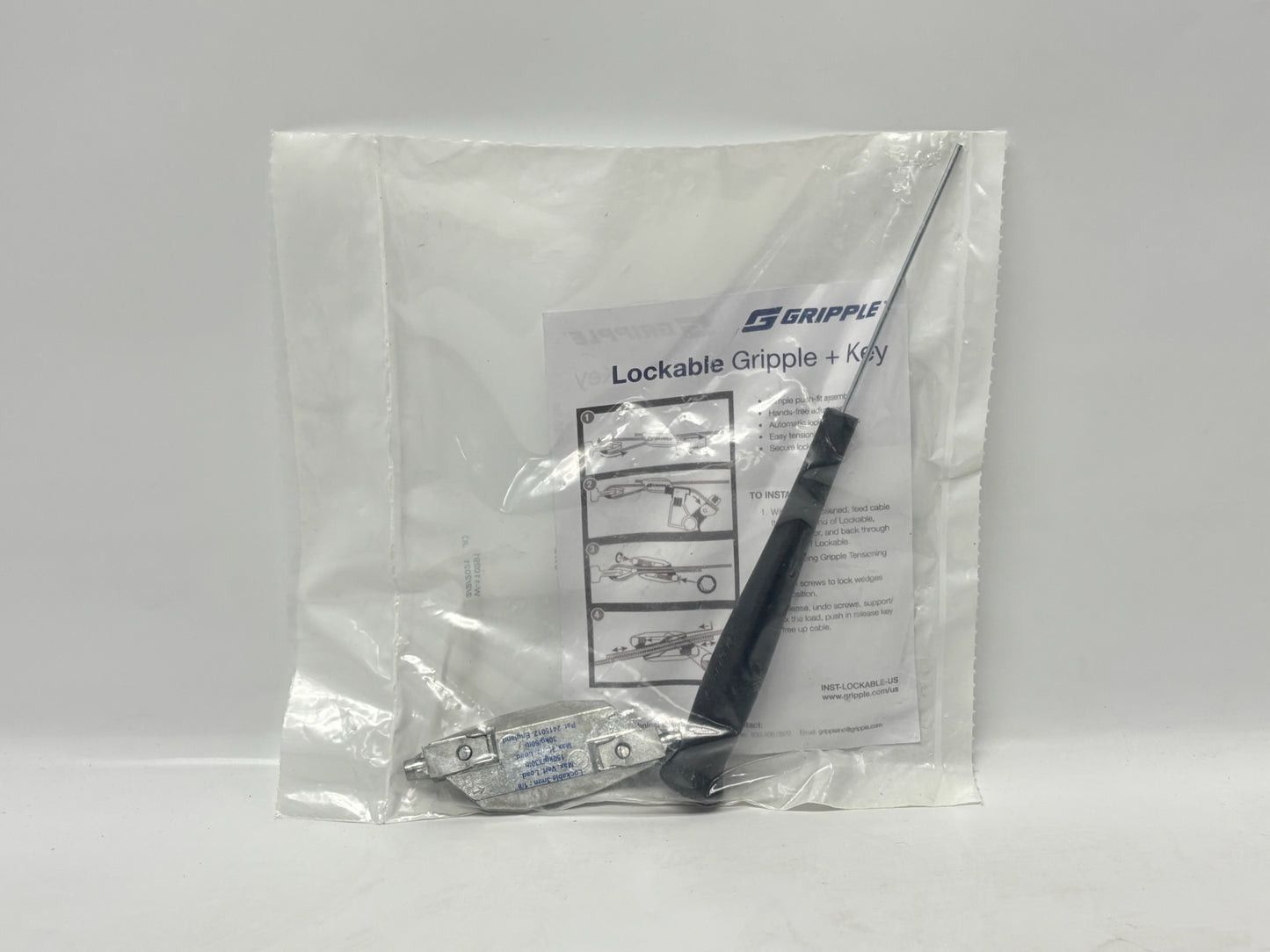 12 PK Lockable Gripple LK‑1/8‑1B Cable/Rope Suspension Fastener
