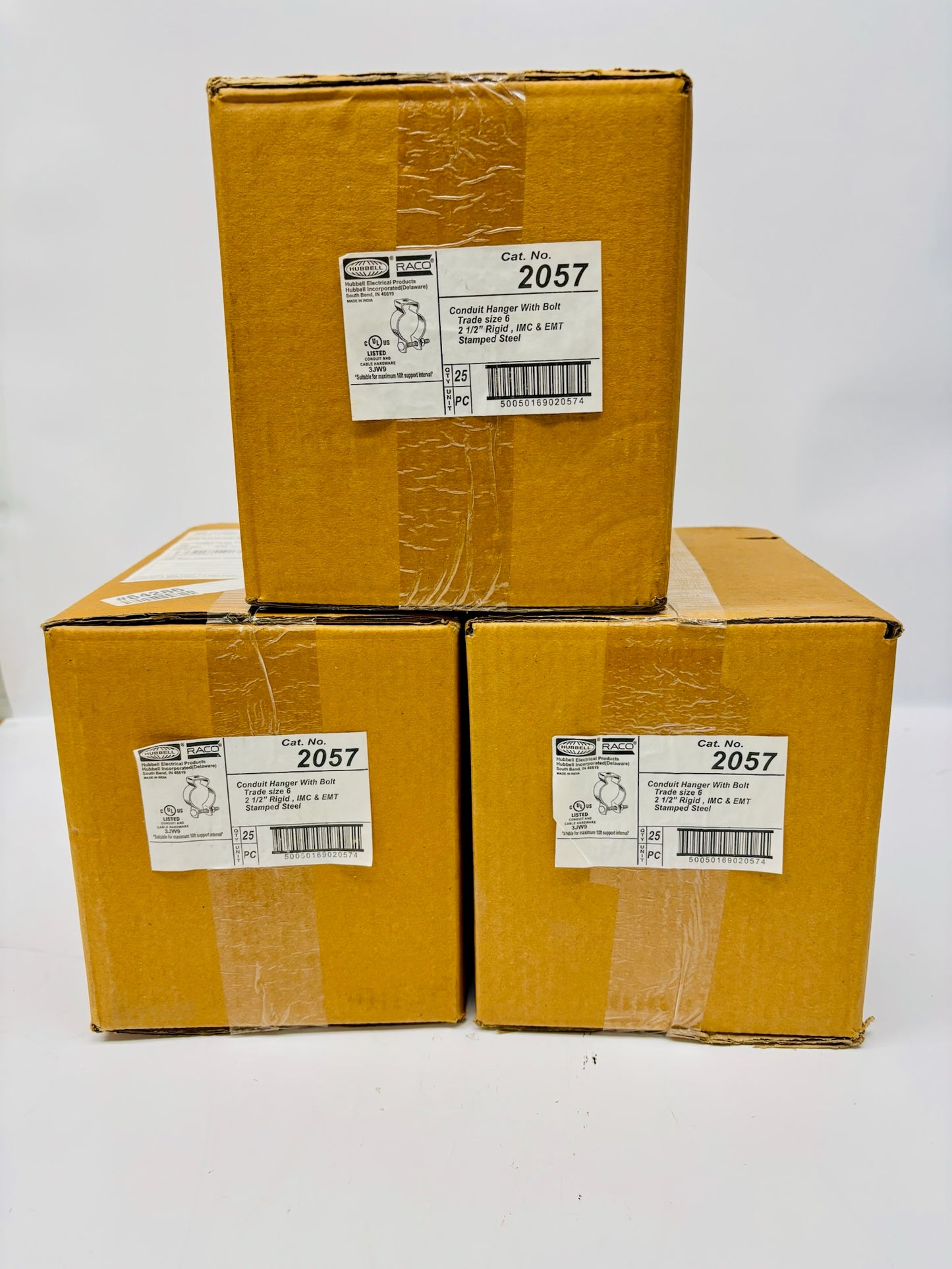 75 Pc Raco 2057 Steel Pre-Galvanized Conduit Hanger for 2-1/2 Inch