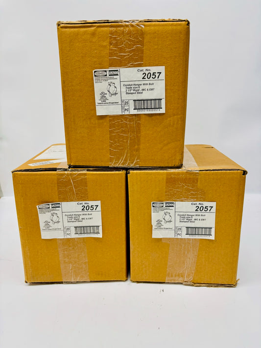 75 Pc Raco 2057 Steel Pre-Galvanized Conduit Hanger for 2-1/2 Inch