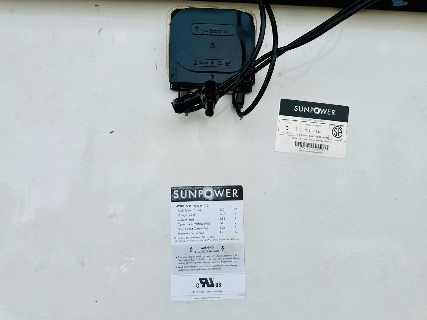 56 Pk Sunpower T5-SPR-320 SPR-320EL-WHT-D 320W Monocrystalline Solar Panel