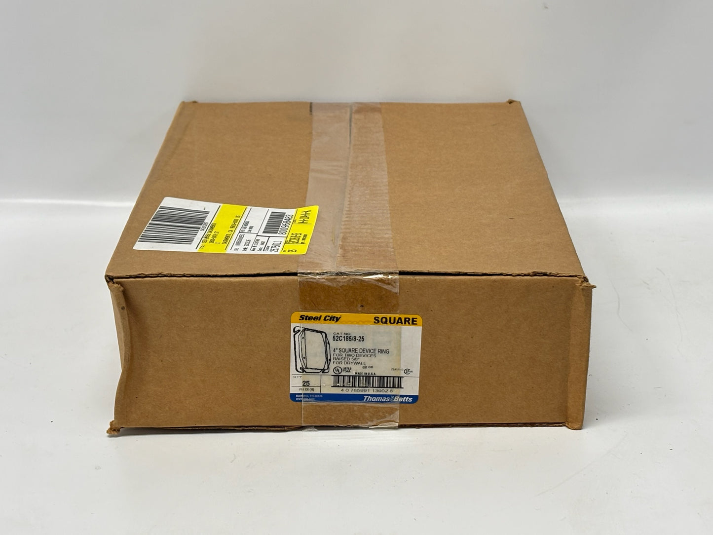 50 PK Steel City 52C185/8‑25 2‑Gang Steel Square Device Cover