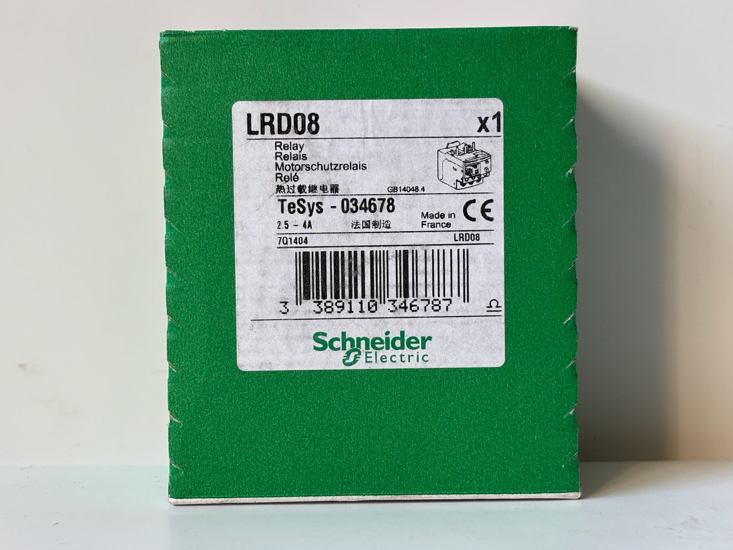 Schneider Electric LRD08 Relay Thermal Overload relay 2.5-4A