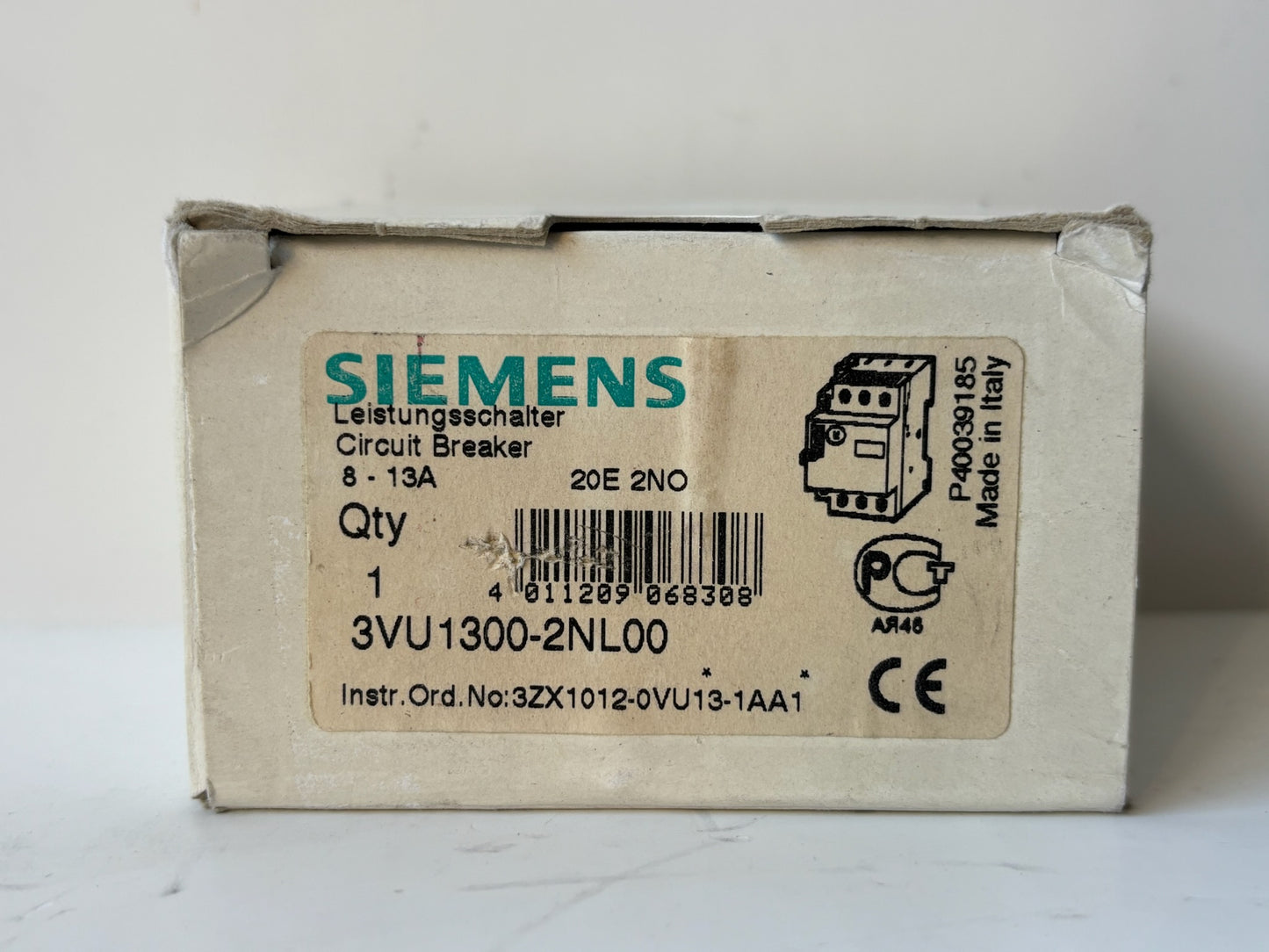 Siemens 3VU1300-2NL00 Circuit Breaker 1.6–2.5A 3 Pole Start Protector