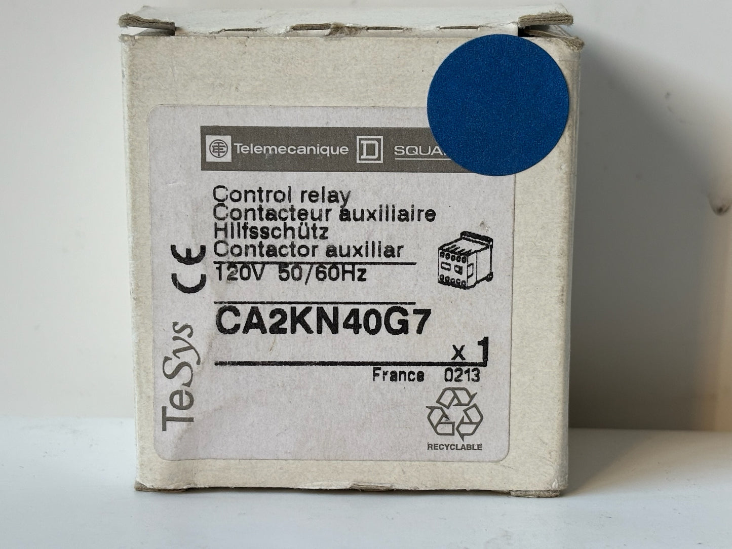 3 PK Telemecanique CA2KN40G7 TeSys K Control Relay 120 V 50/60Hz