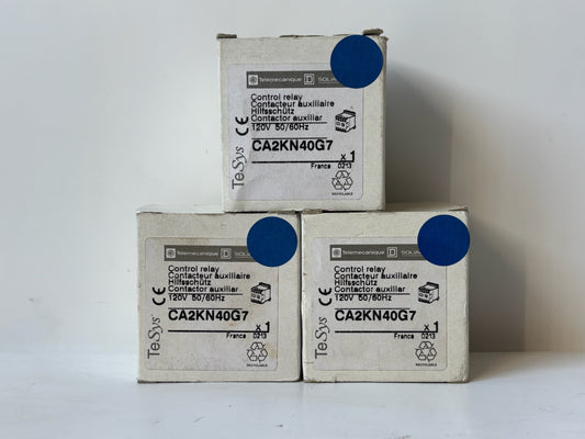 3 PK Telemecanique CA2KN40G7 TeSys K Control Relay 120 V 50/60Hz