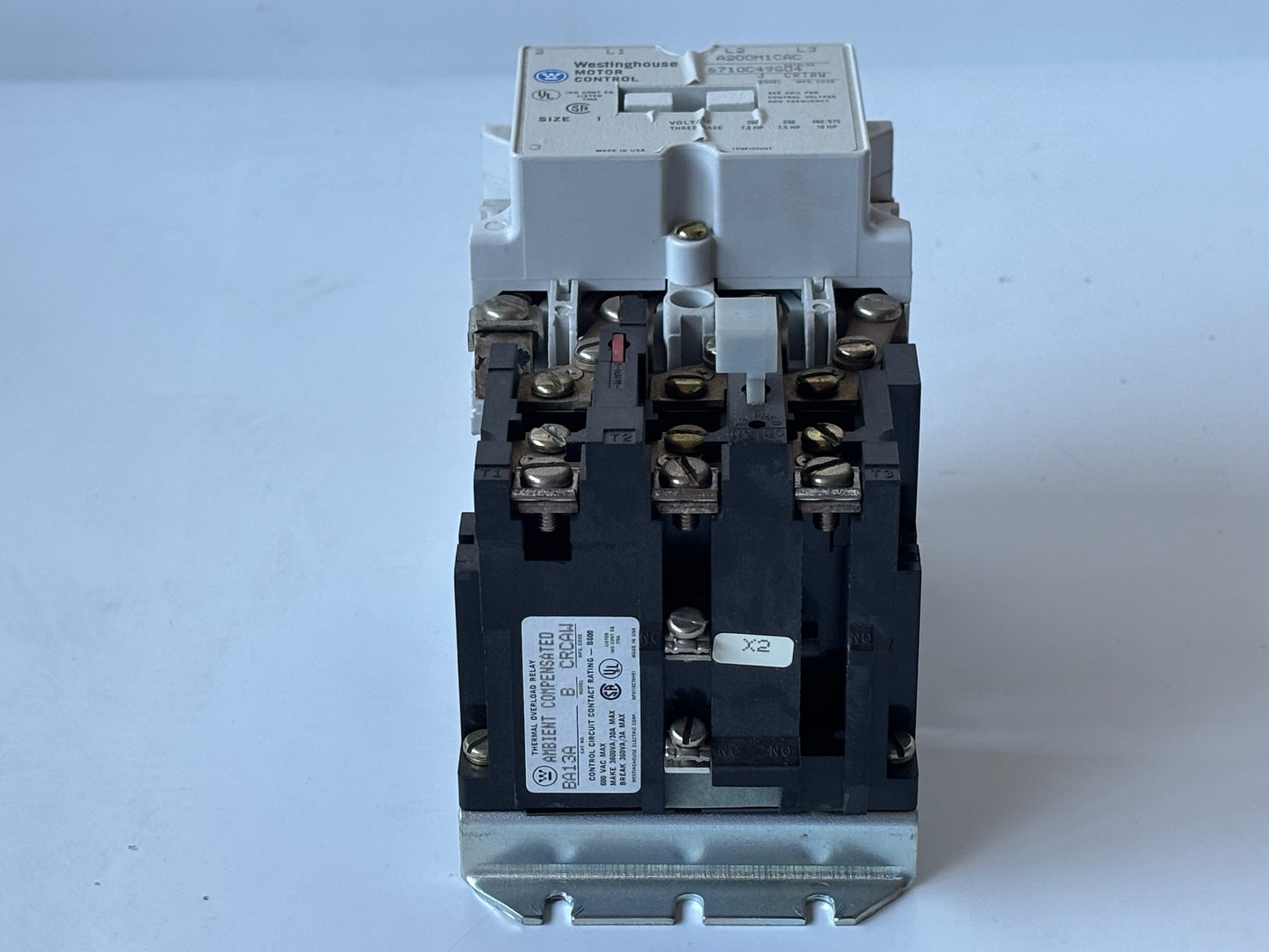 Westinghouse A200M1CAC Motor Starter Contactor 120V Coil Size 1