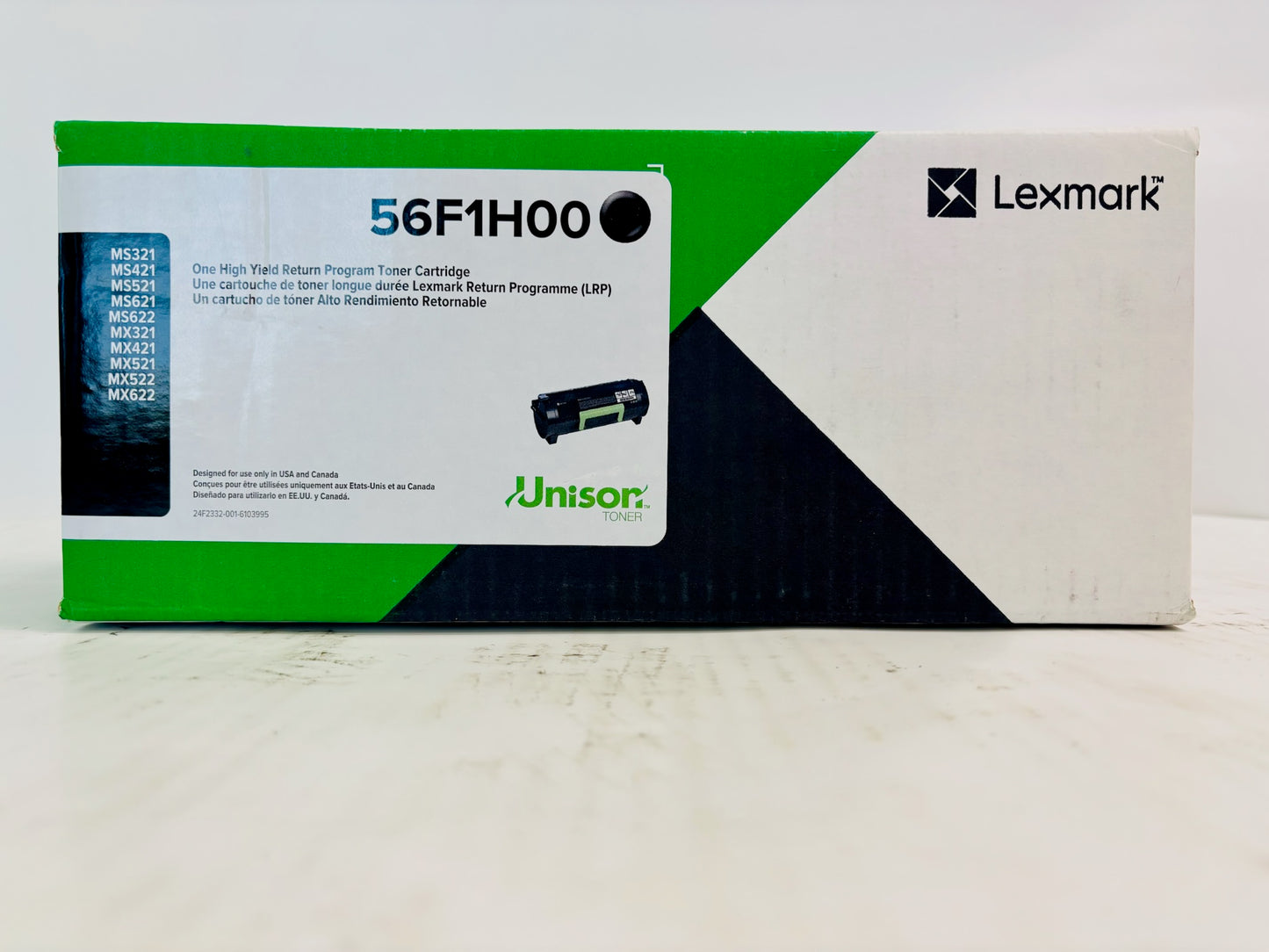 Genuine Lexmark MS321dn, MS421dn, MS421dw Black High Yield Toner 56F1H00