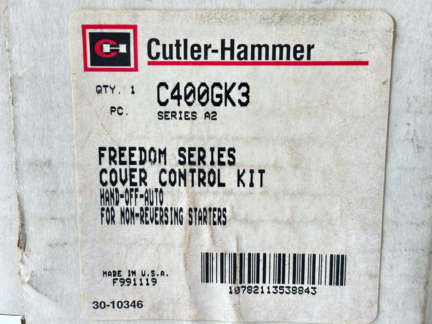 Cutler‑Hammer C400GK3 Cover Control Kit