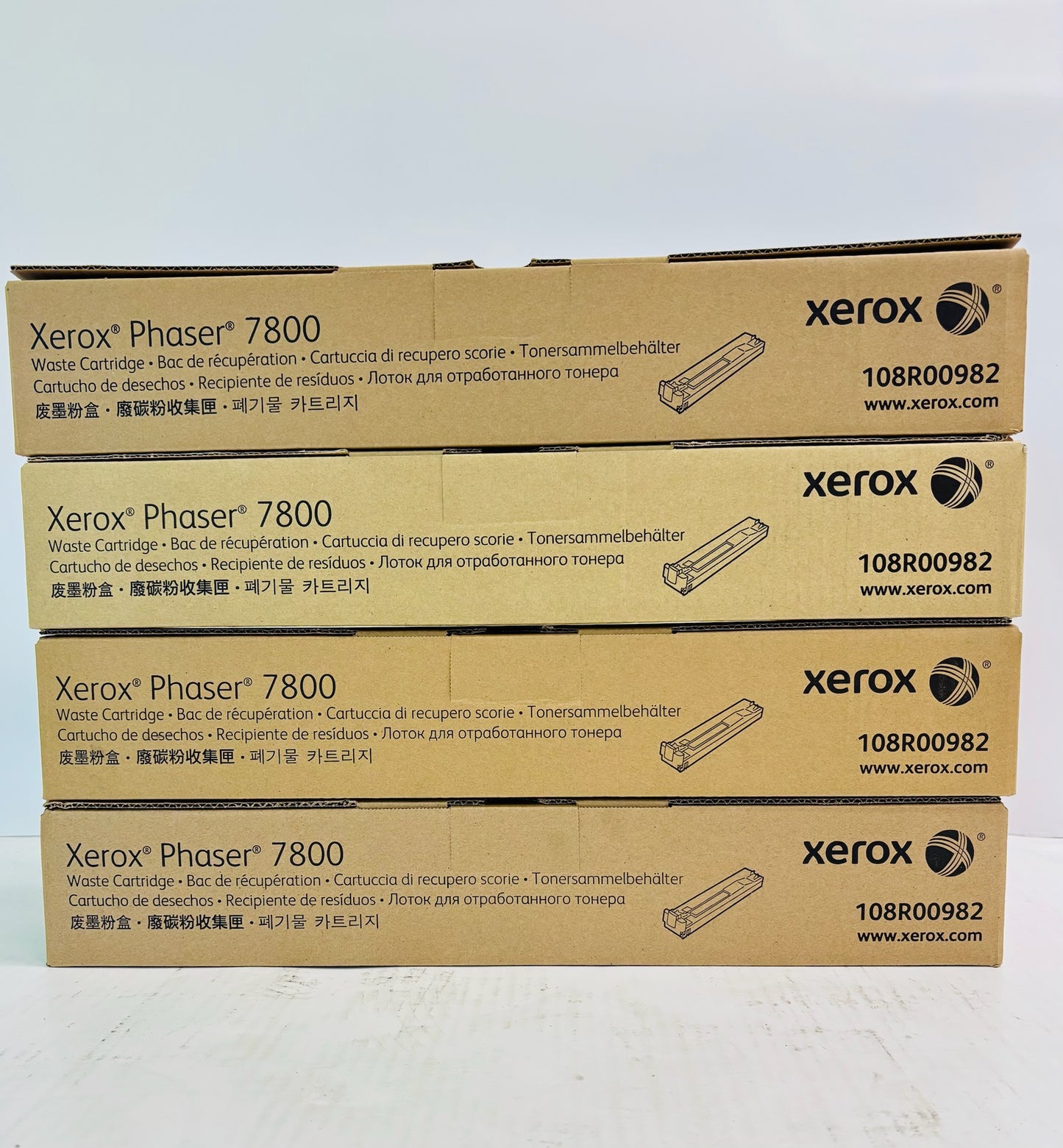Lot Of 4 Genuine Xerox Phaser 7800 Waste Cartridge 108R00982