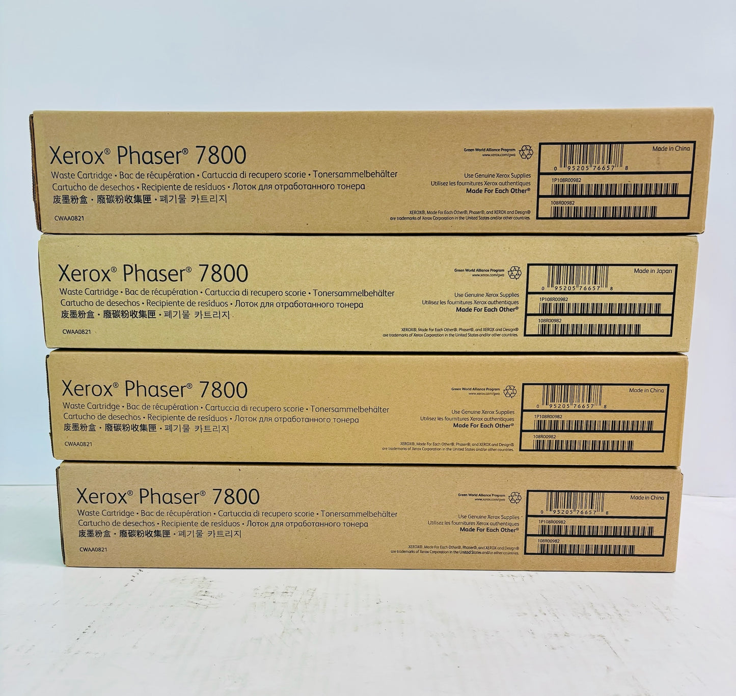Lot Of 4 Genuine Xerox Phaser 7800 Waste Cartridge 108R00982
