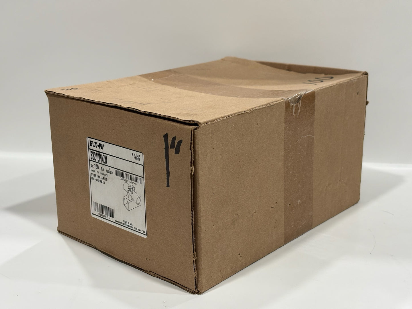 100 PC Eaton B2210PAZN 1" EMT, IMC, & Rigid Pre-Assembled Pipe Clamp