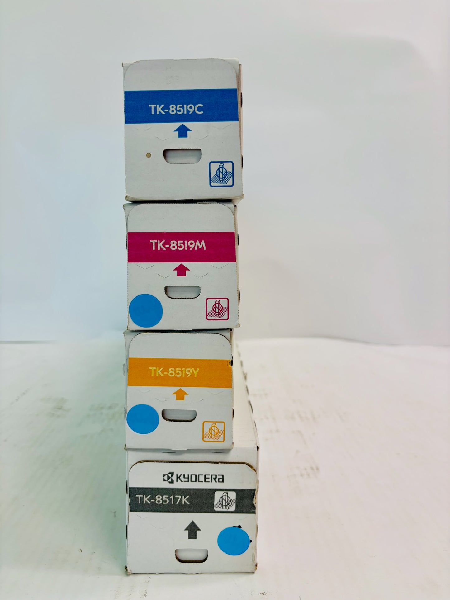 4 OEM Kyocera TASKalfa 5052ci Cyan, Magenta, Yellow & Blk Toner TK-8517, TK-8519