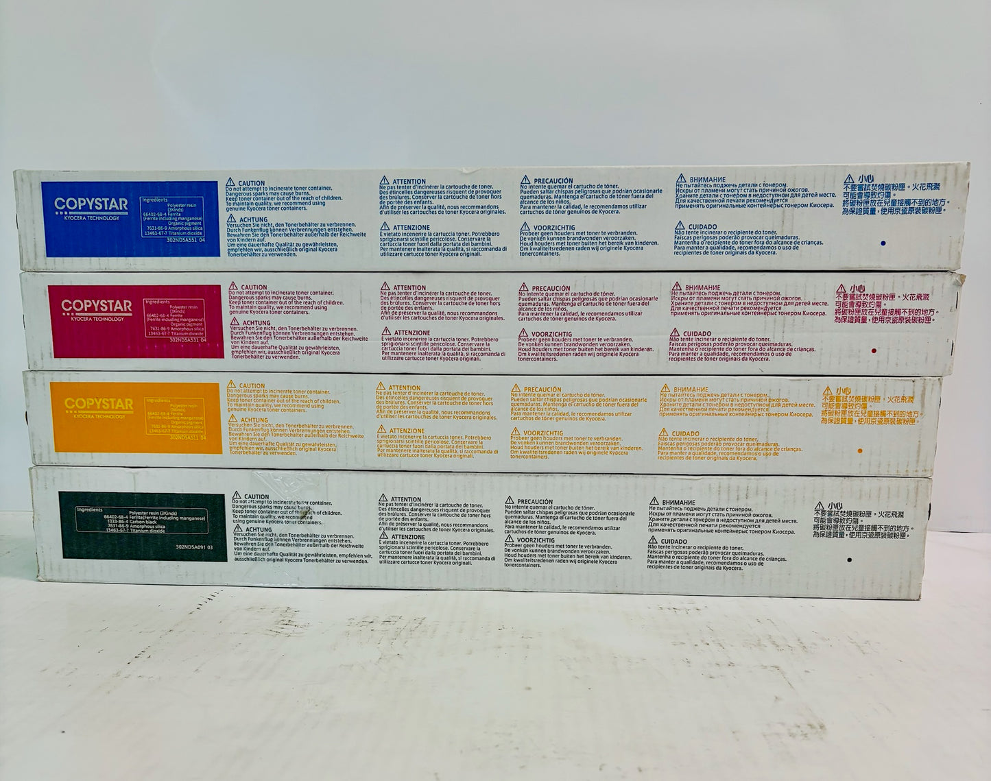 4 OEM Kyocera TASKalfa 5052ci Cyan, Magenta, Yellow & Blk Toner TK-8517, TK-8519