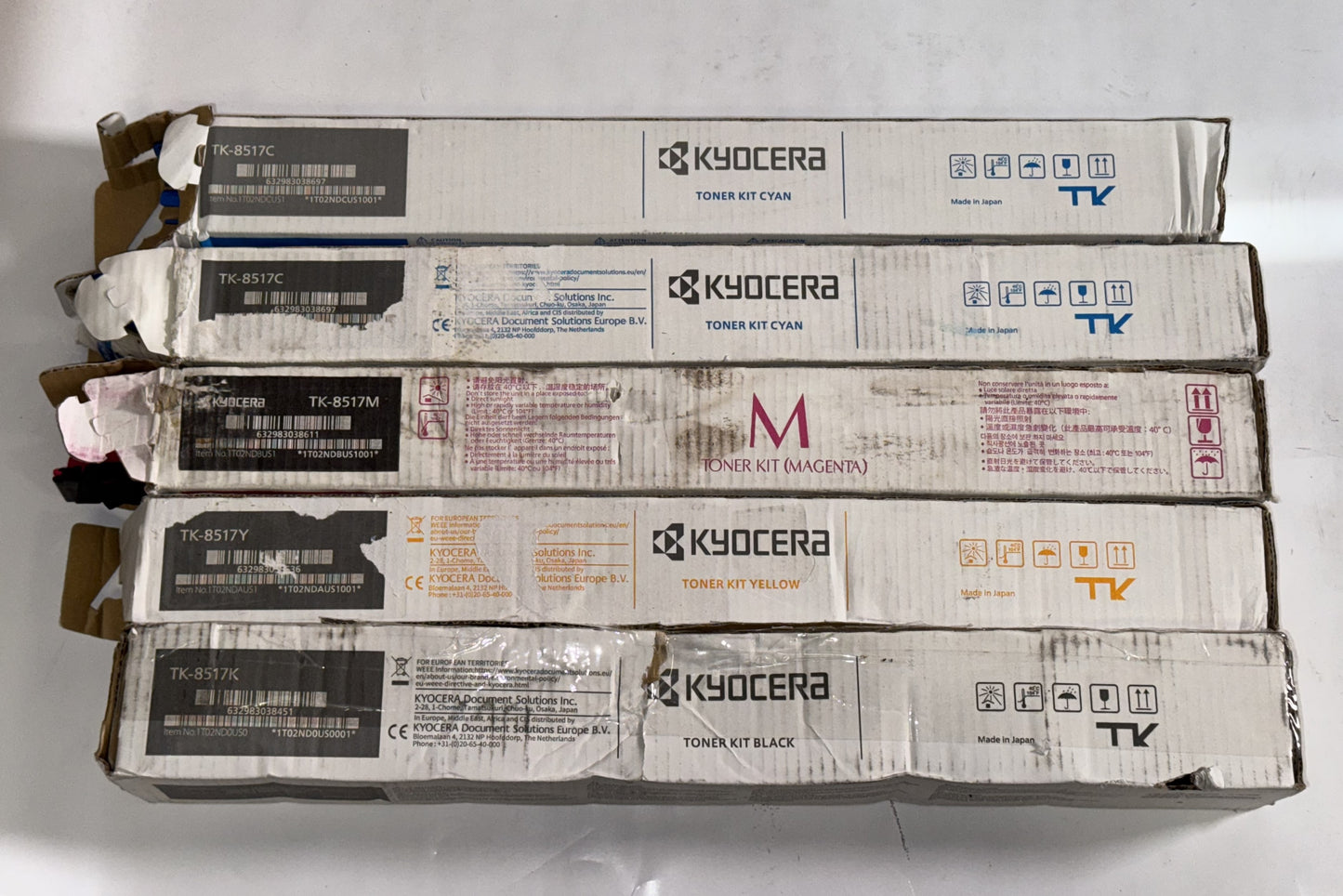 5 Open OEM Kyocera TASKalfa 5052ci,5053ci,6052ci,6053ci TK-8517 CCMYK Toners