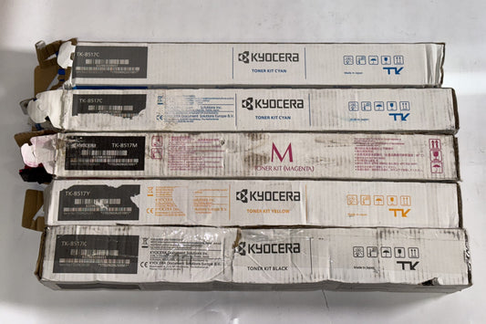 5 Open OEM Kyocera TASKalfa 5052ci,5053ci,6052ci,6053ci TK-8517 CCMYK Toners
