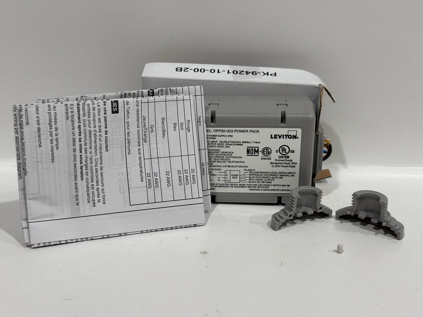 2 PK Leviton OPP20‑D2 20 A  Occupancy Power Pack for Occupancy Sensors