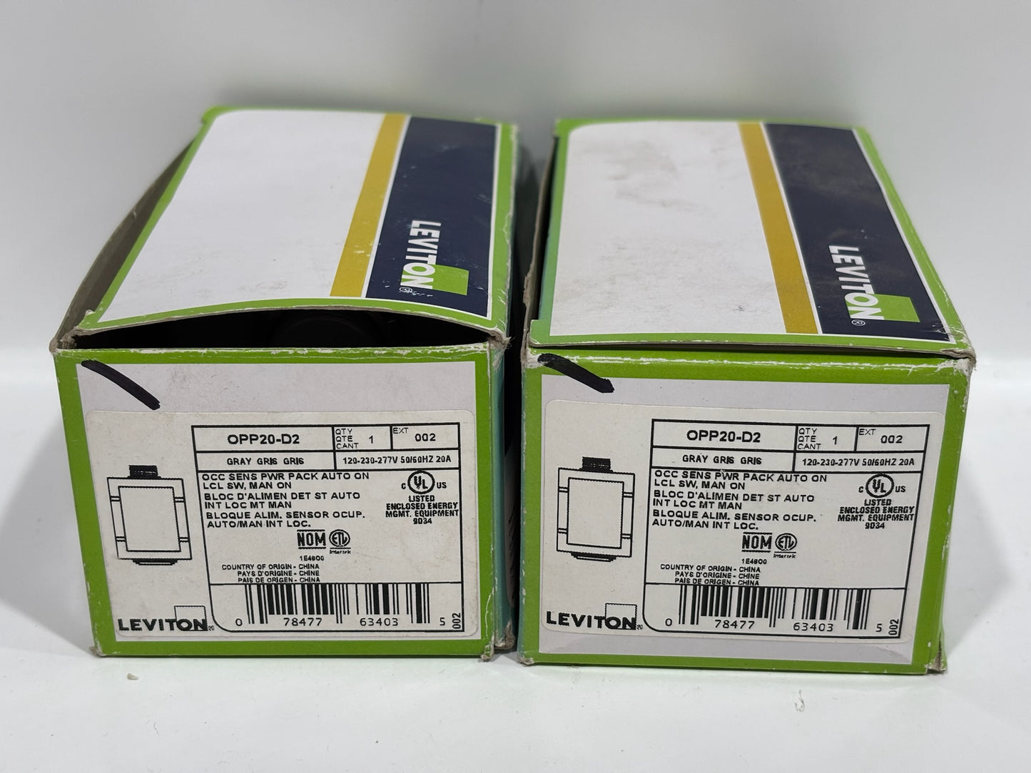 2 PK Leviton OPP20‑D2 20 A  Occupancy Power Pack for Occupancy Sensors