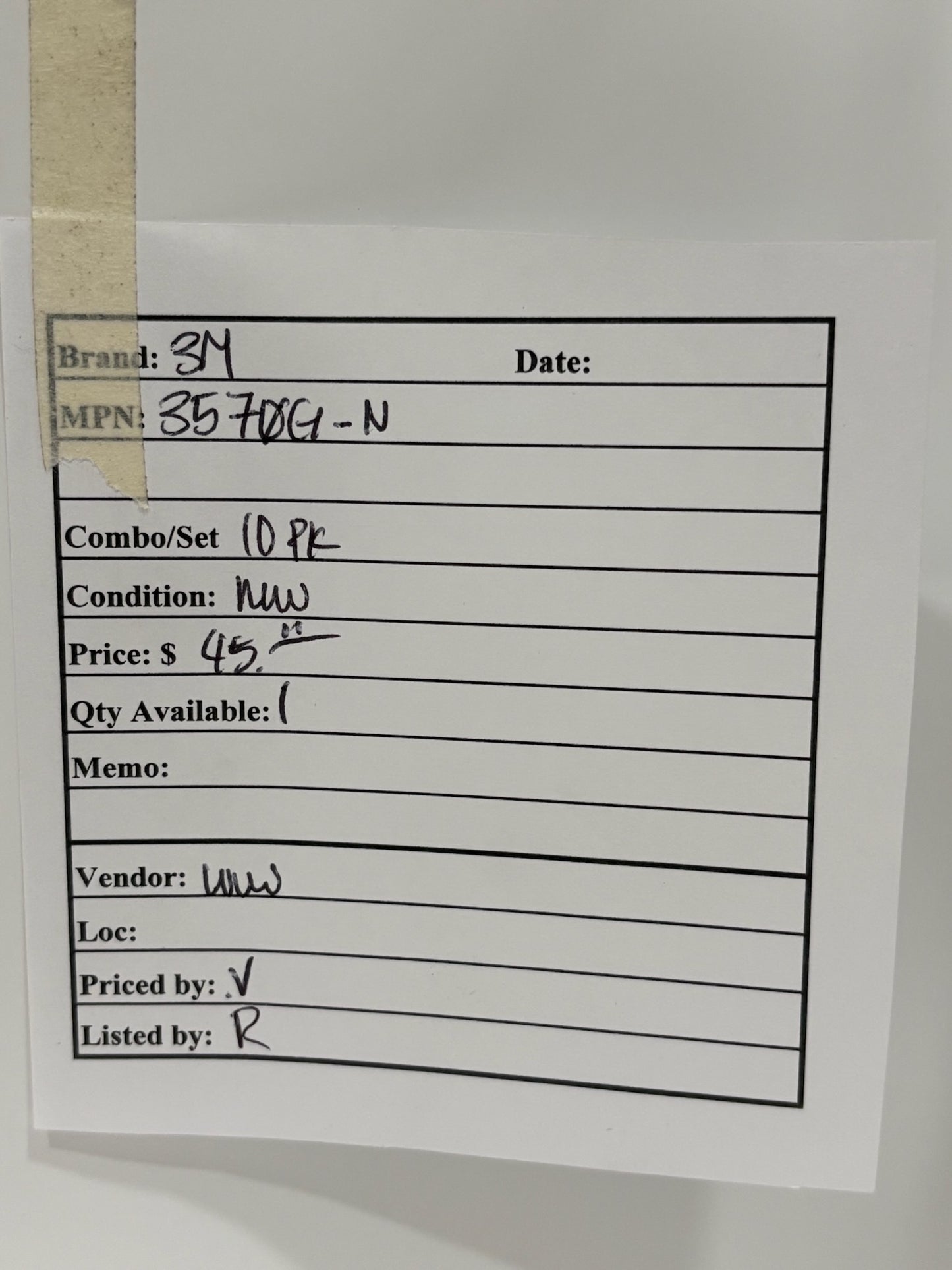 10 PK 3M  3570G‑N Scotchcast Connector Sealing Pack – 2‑Part Epoxy Resin