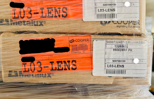 Metalux L03-LENS 990824RF PK 2x4 Light Fixture Replacement Lens