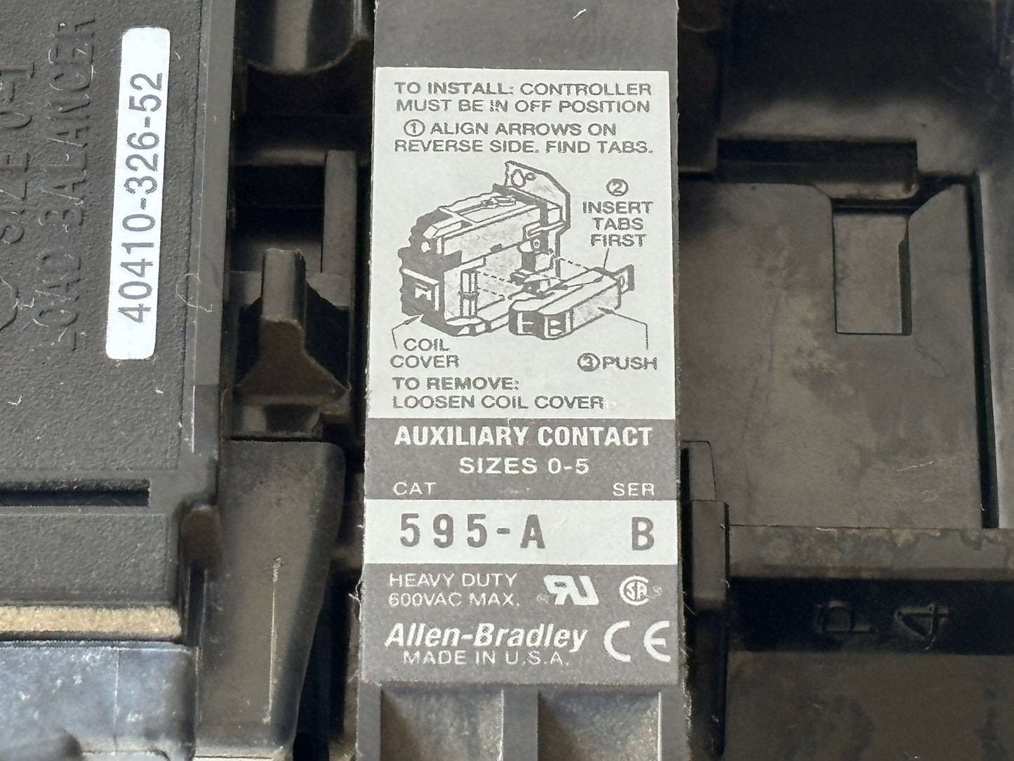 Allen-Bradley 505-A0A-A2F NEMA Size 0 Reversing Starter 3-Phase 115/120 V