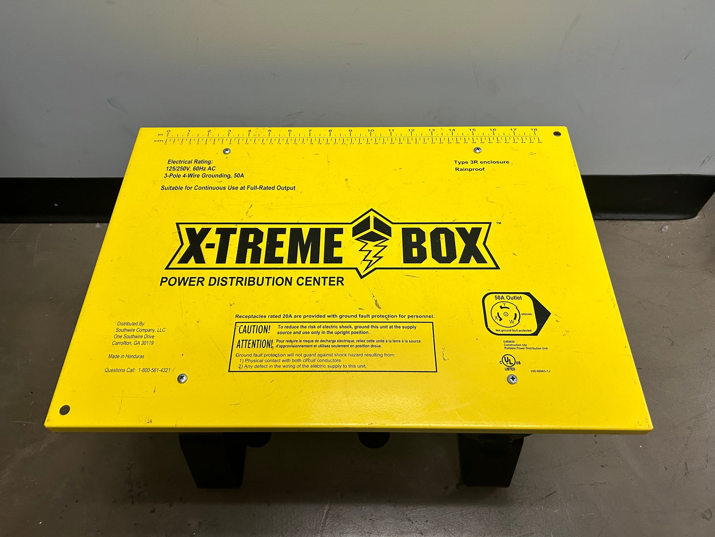 Southwire 6506TLSX 50A Temporary Power Distribution X-Treme Box 6-Twist Lock