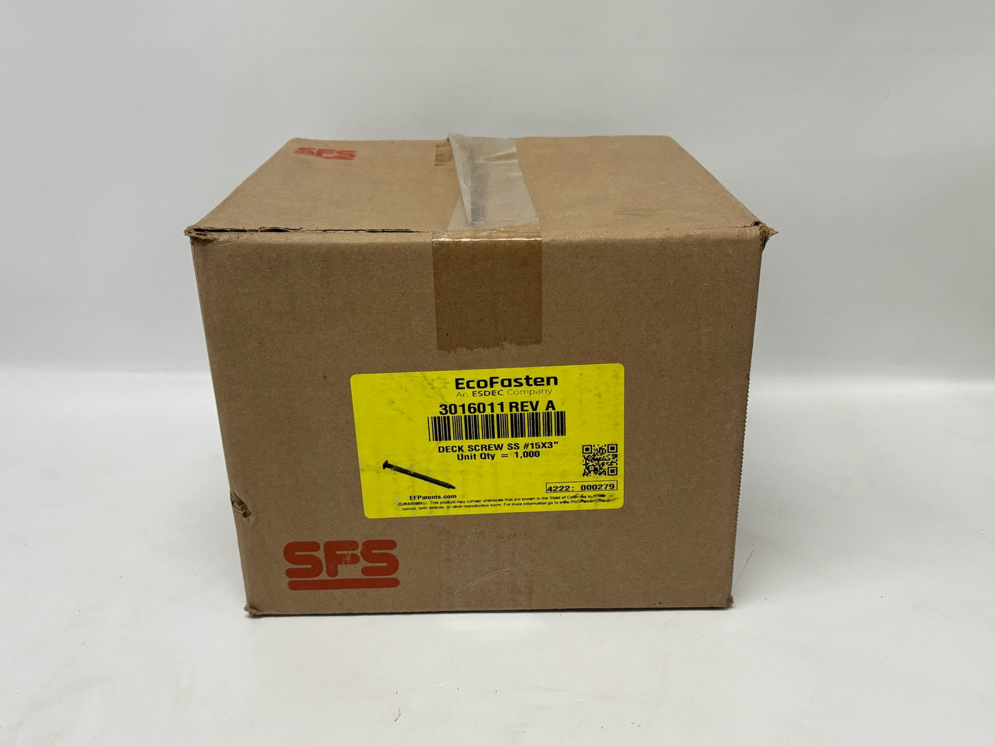 1000 PK SFS #15 × 3" Self‑Drilling Screw (Dekfast Series)