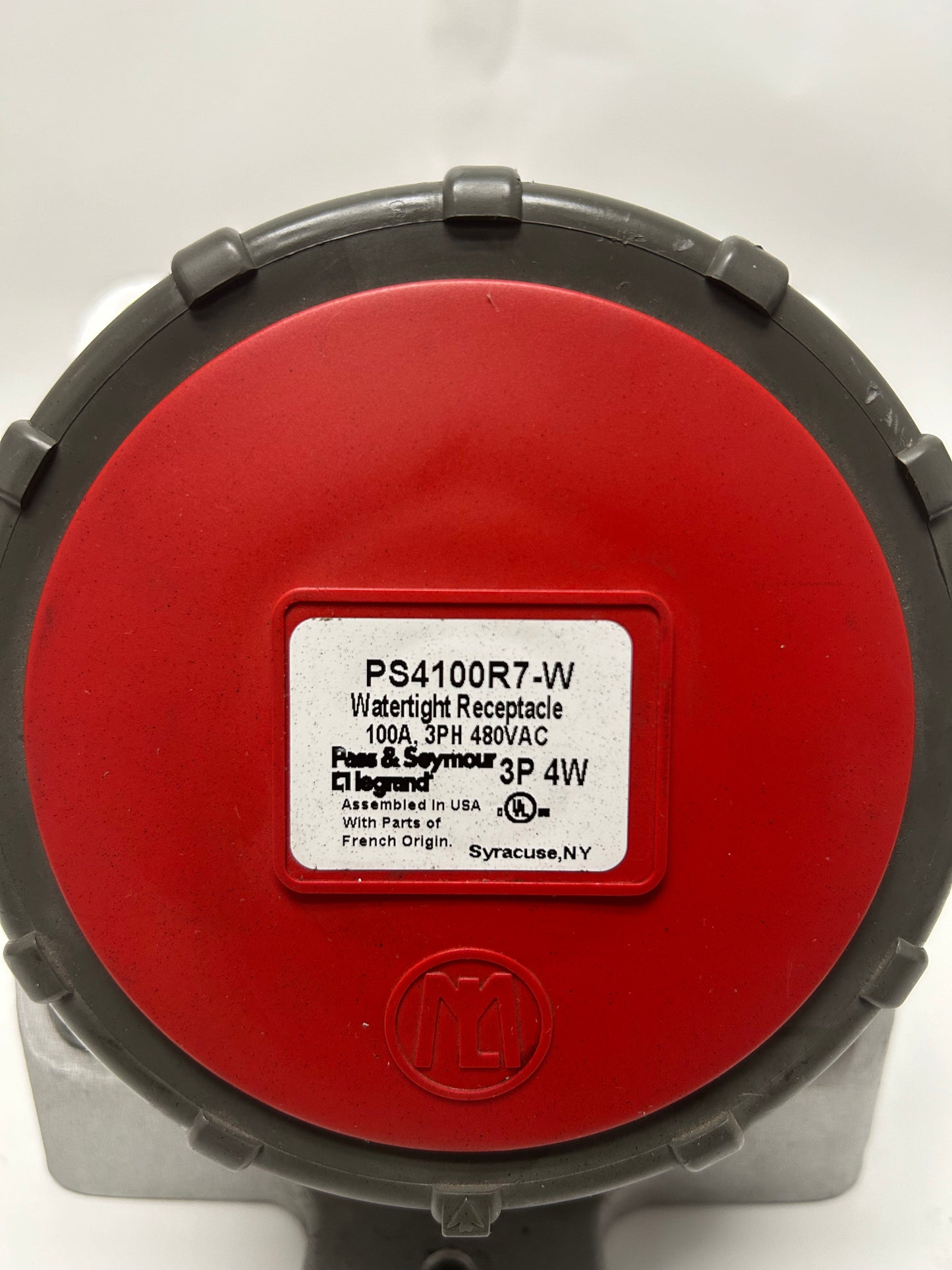 Pass & Seymour PS4100R7-W Pin & Sleeve Receptacle 3pole 4wire 100a 3/480V