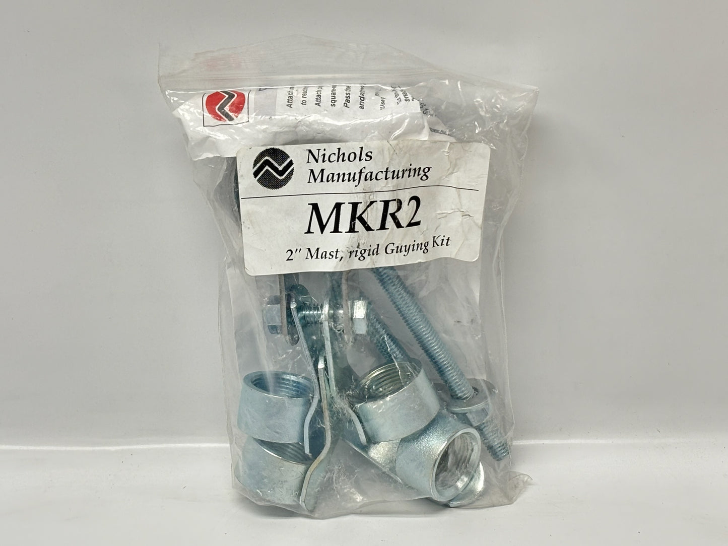 3PK Nichols MKR2 2" Rigid Mast Guying Kit, Galvanized Steel