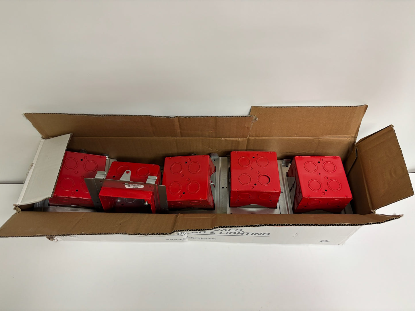 New Open 10 PK Orbit FA-UMAB Fire Alarm  4" Square 3-1/2" Adjustable Deep Box