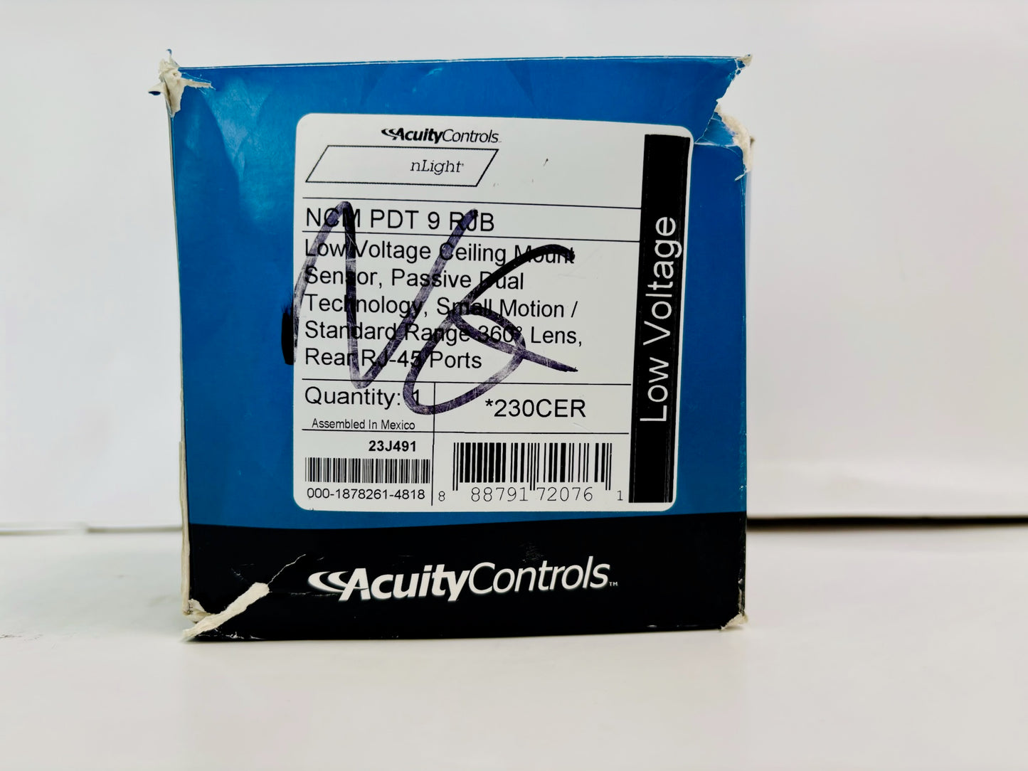 Acuity nLight NCM PDT 9 RJB Ceiling-Mounted Dual-Technology Occupancy Sensor
