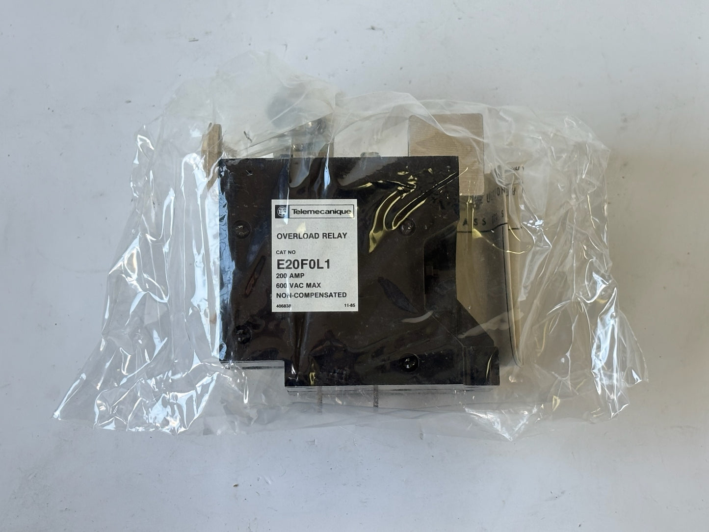 4PK Telemecanique E20F0L1 Size 4 Solid‑State Overload Relay Kit 85‑115 A 600 V