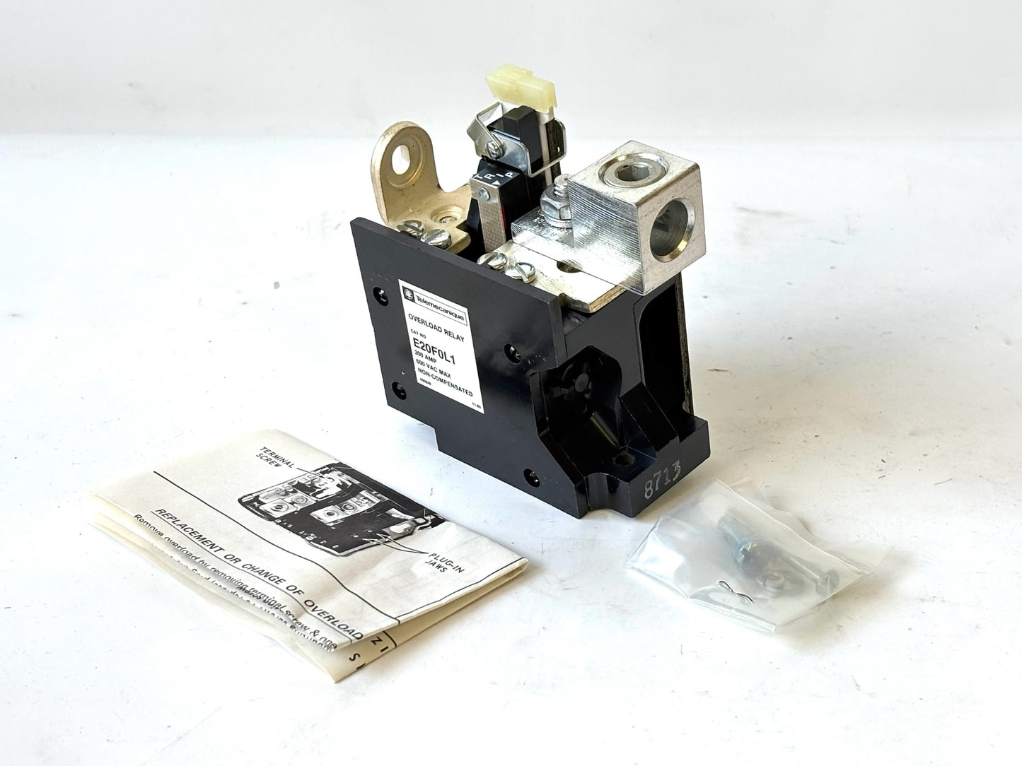 4PK Telemecanique E20F0L1 Size 4 Solid‑State Overload Relay Kit 85‑115 A 600 V