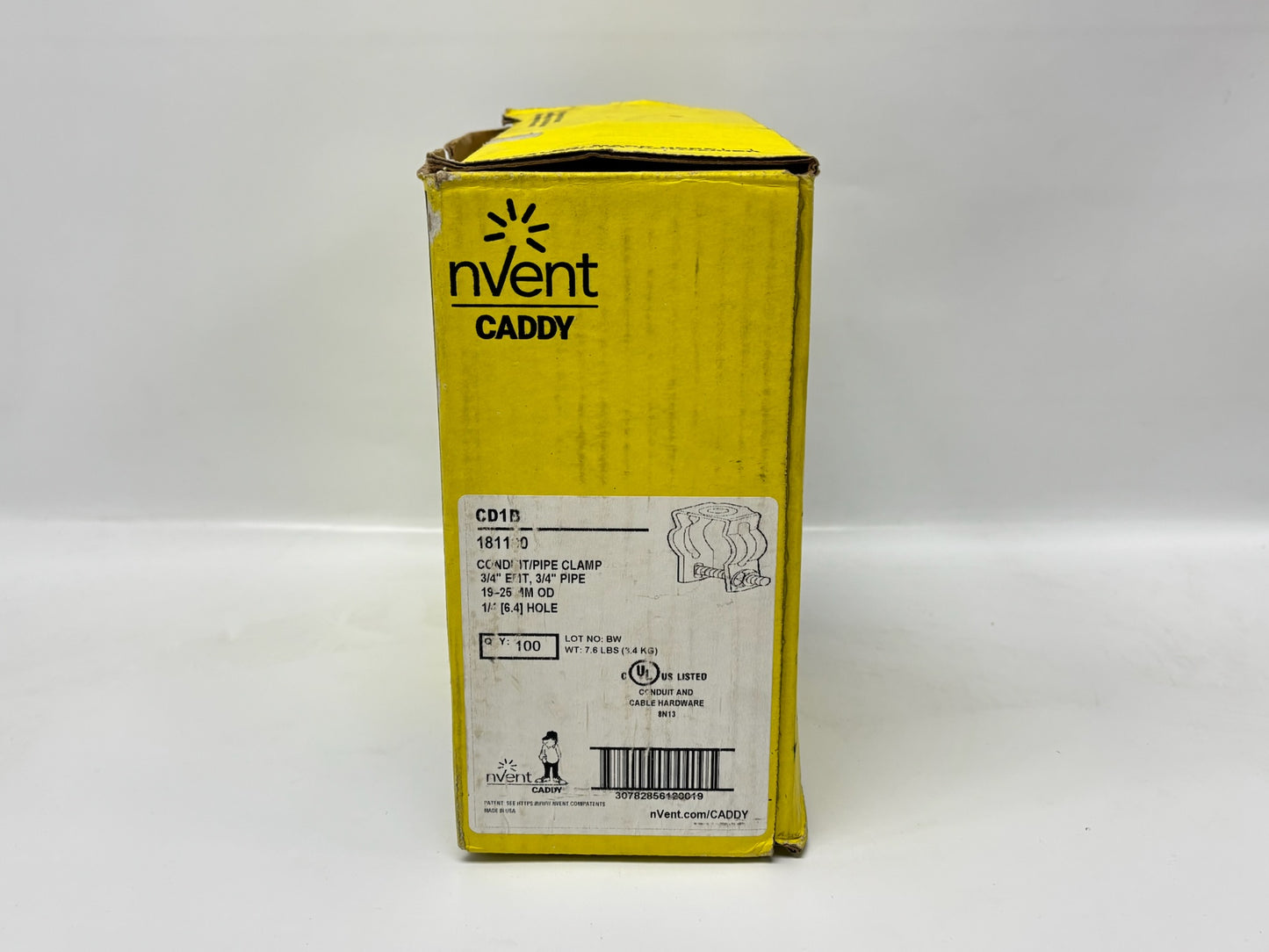 100 PK Caddy CD1B ¾″ Bolt‑Close Conduit / Pipe Clamp