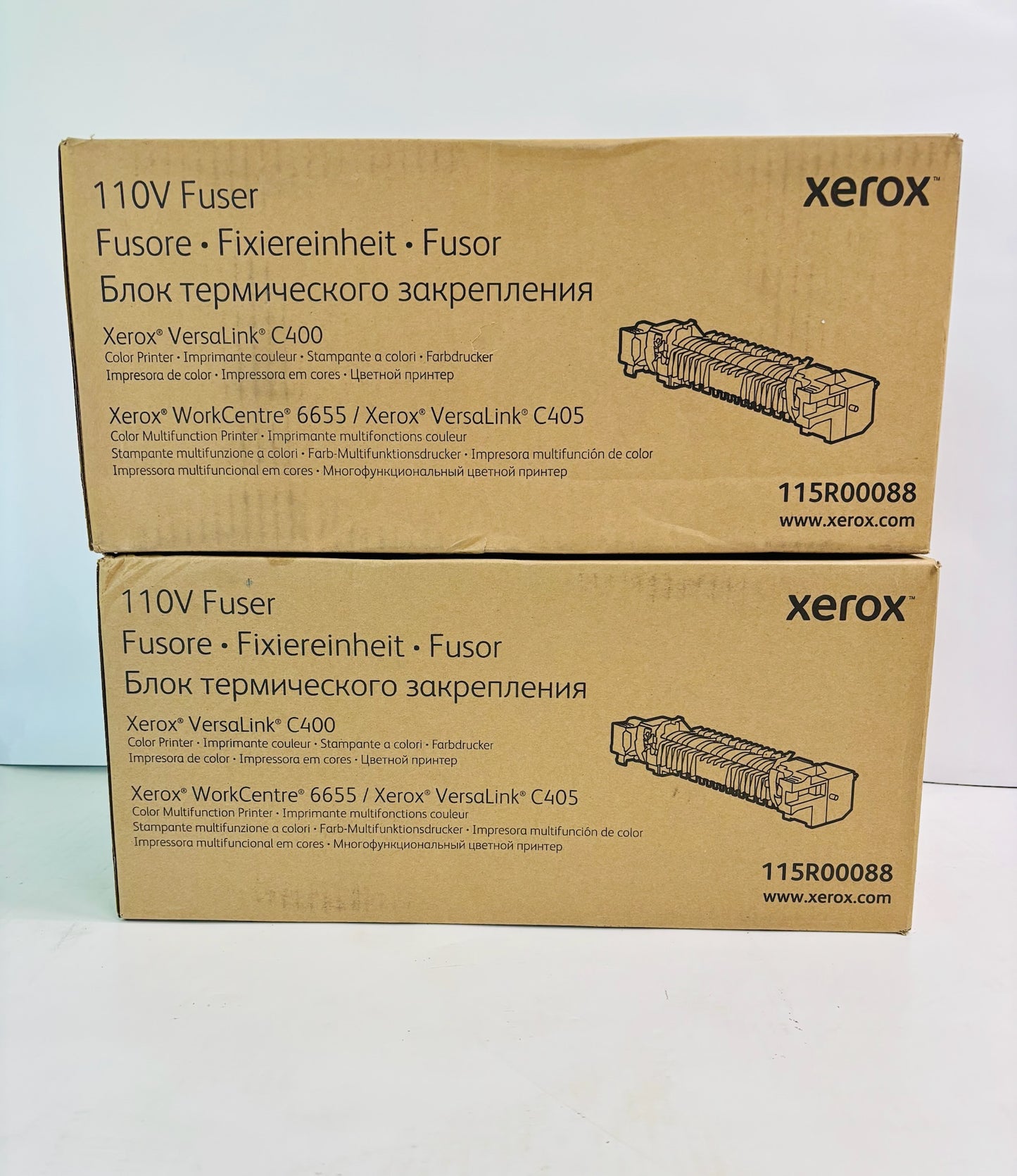 2 Genuine Xerox VersaLink C400DN, C400N Fuser Unit 115R00088
