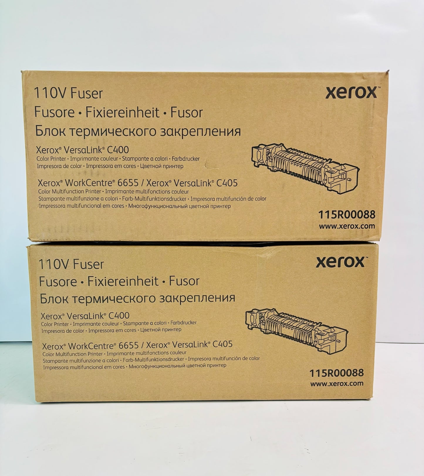 2 Genuine Xerox VersaLink C400DN, C400N Fuser Unit 115R00088