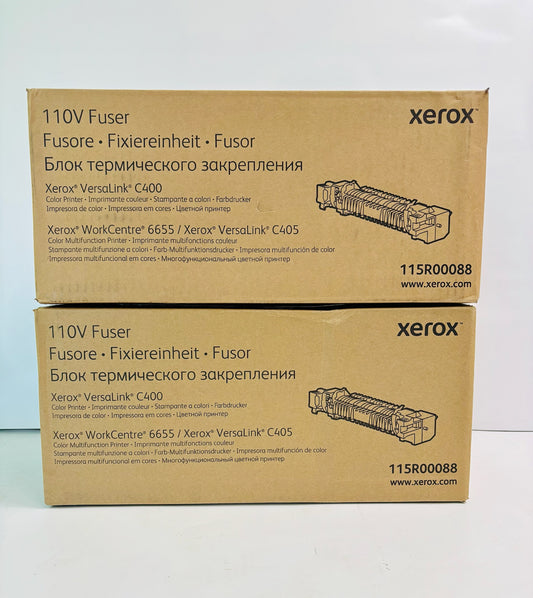 2 Genuine Xerox VersaLink C400DN, C400N Fuser Unit 115R00088