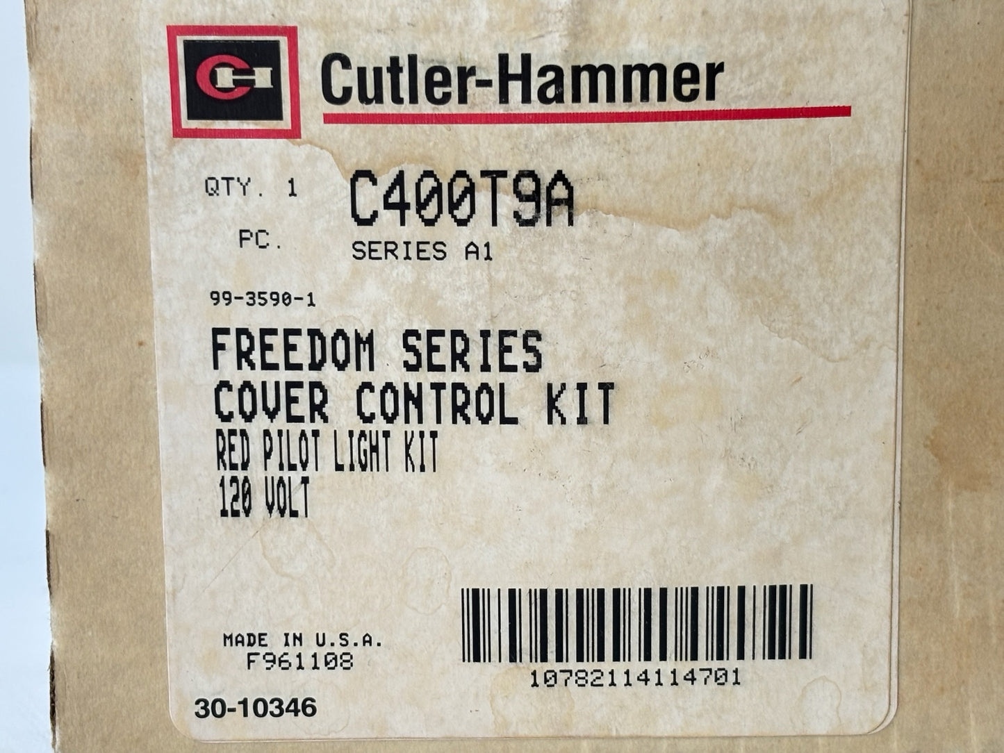 Eaton Cutler‑Hammer C400T9A Freedom Series Red 120 V Pilot Light Cover Kit