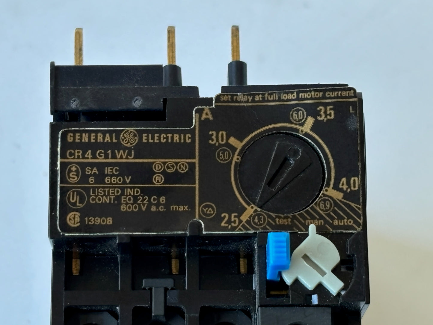 2PK General Electric CR4G1WJ Fixed‑Heater Overload Relay 2.5–4 A 600 V