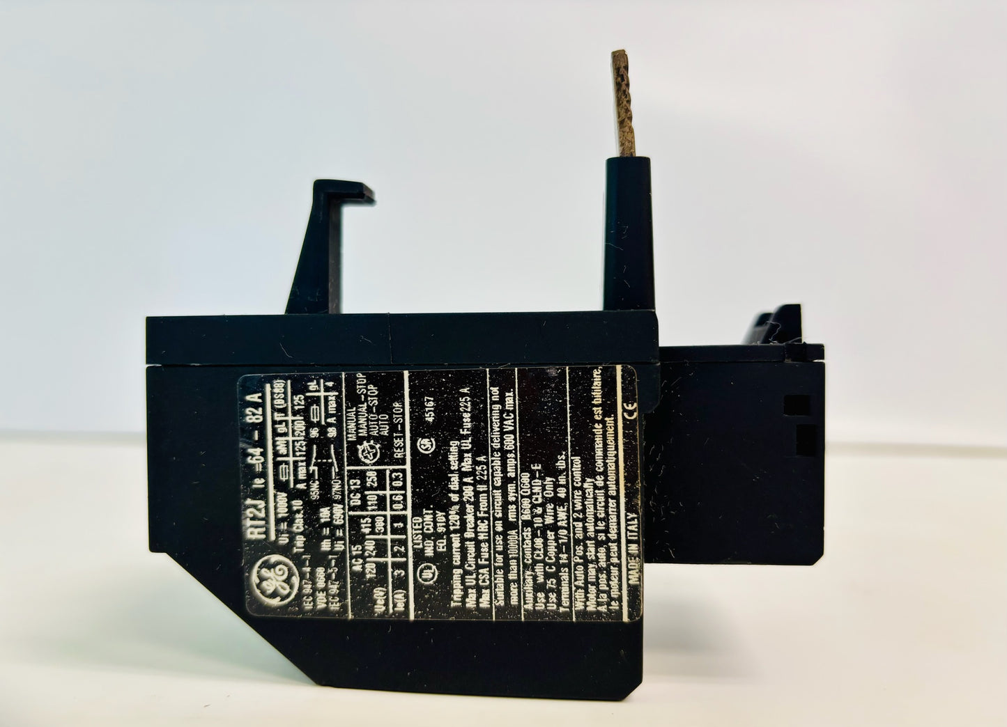 General Electric RT2J IE = 64–82 A Thermal Overload Relay