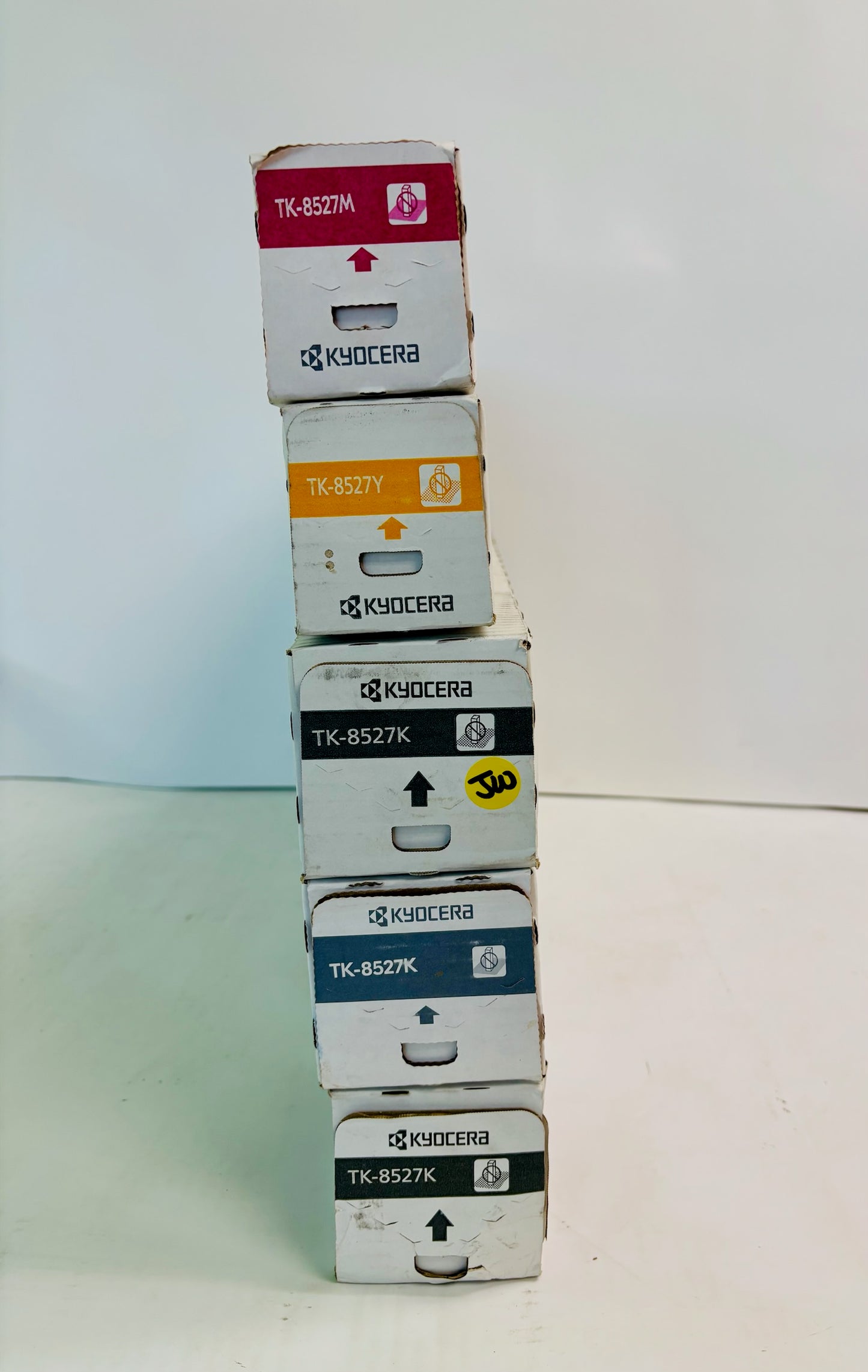 5 OEM Kyocera TASKalfa 3552ci,3553ci Cyan, Magenta, Yellow & Black Toner TK-8527