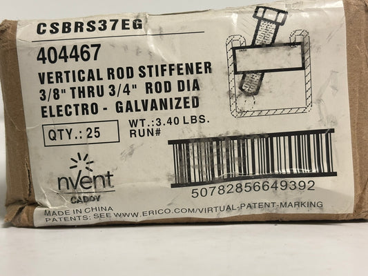 25 PK nVent CADDY CSBRS37EG – Electrogalvanized Strut Rod Stiffener (3/8"–3/4")