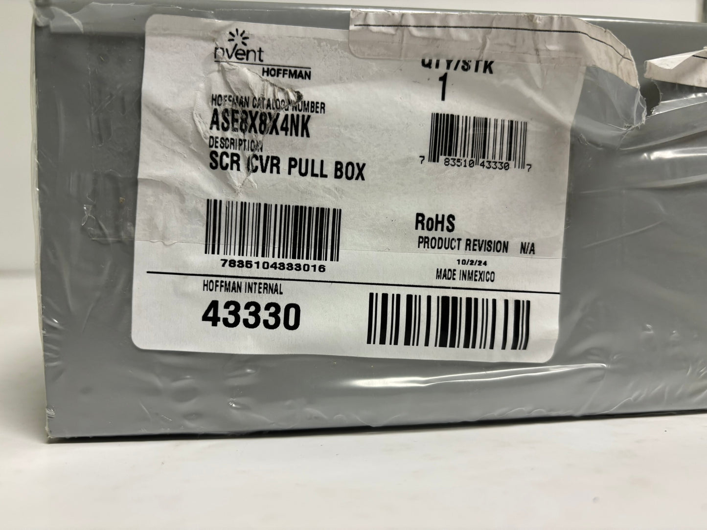 2 PK nVent Hoffman ASE8X8X4NK Pull Box – 8x8x4" NEMA 1 Screw-Cover Enclosure