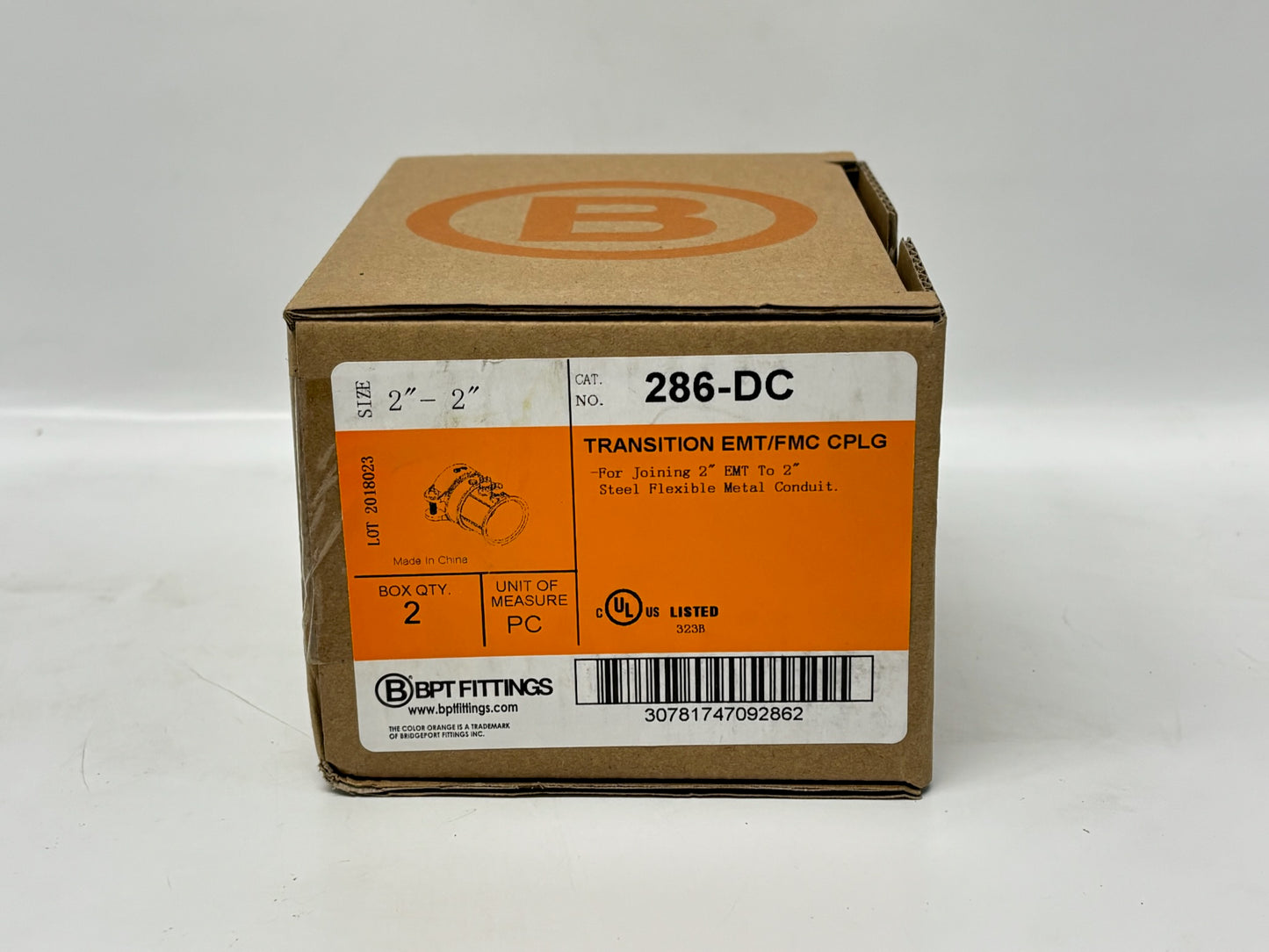 4PK Bridgeport 286‑DC 2" EMT to FMC Transition Coupling