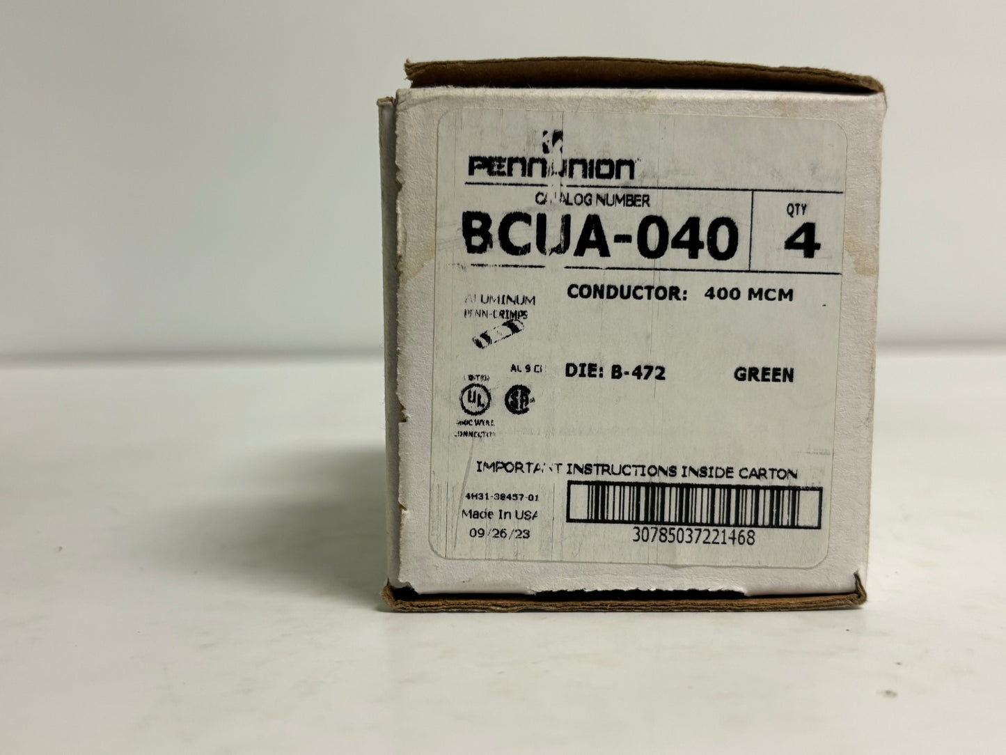 4 PK Penn-Union BCUA-4/0 Aluminum Compression Splice Connector